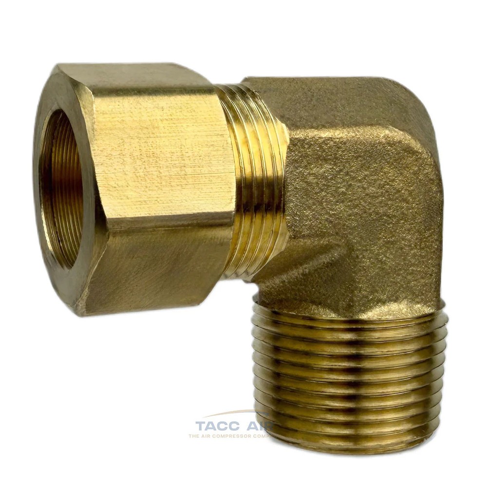 5 PC 3/4" Compression x 3/4" MNPT 90 Degree Brass Compression Elbow Pipe Fitting