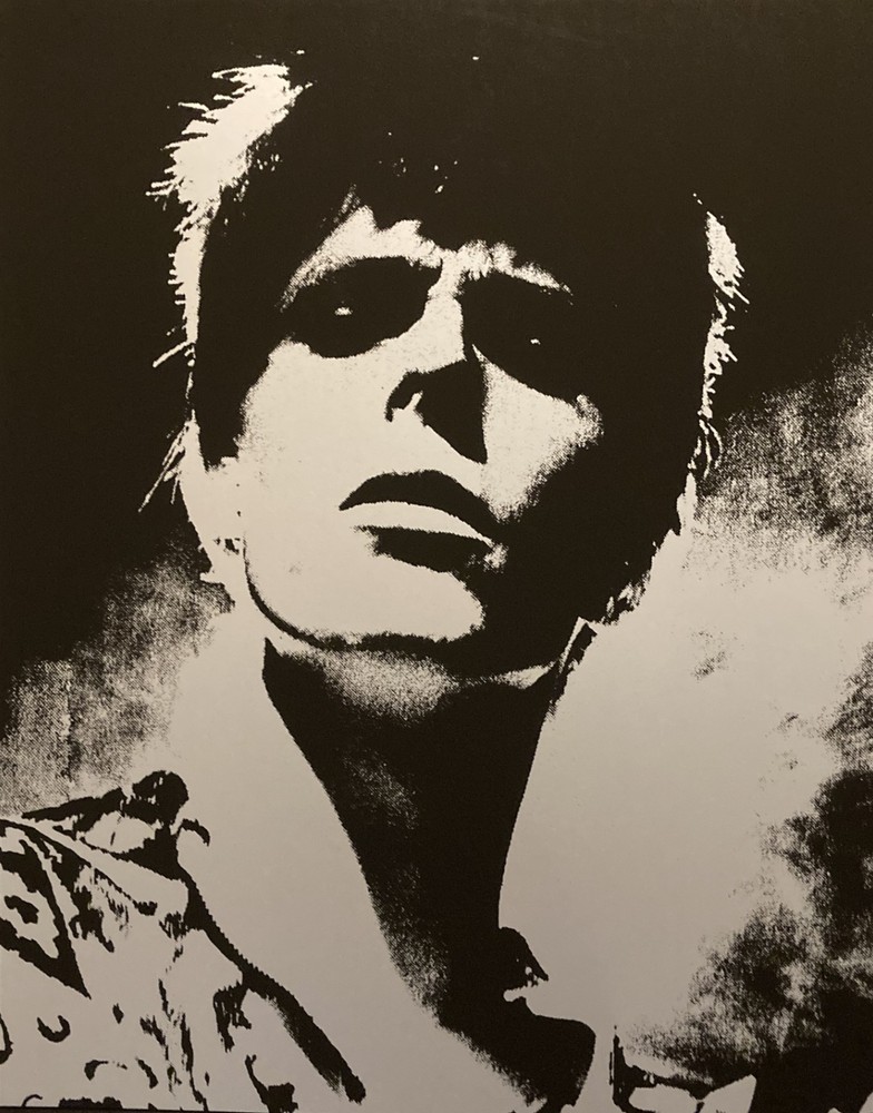 David Bowie poster - Screen printed silver Ziggy Stardust reproduction image