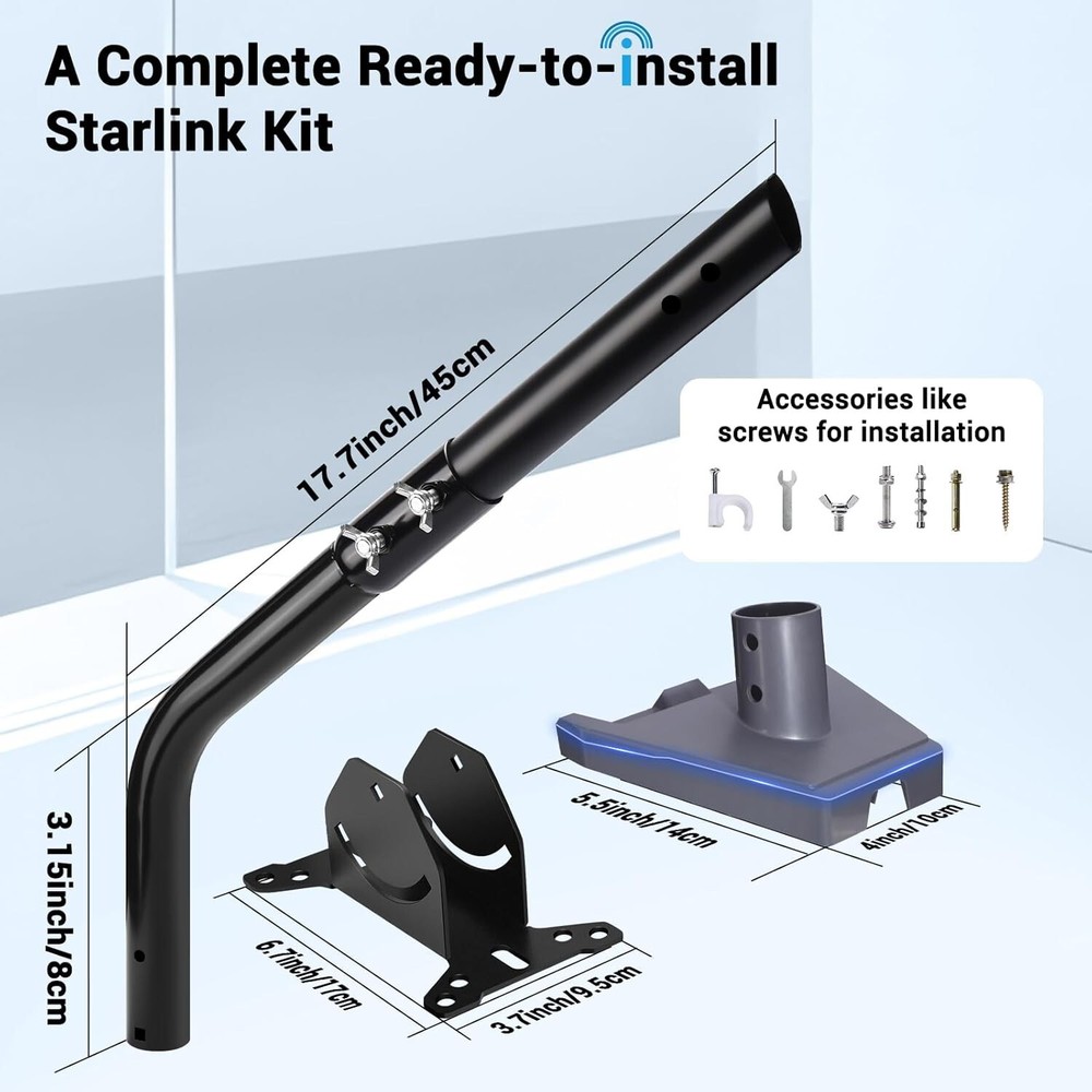Complete Starlink Gen 3 Mounting Kit - Easy Installation & Versatile Options
