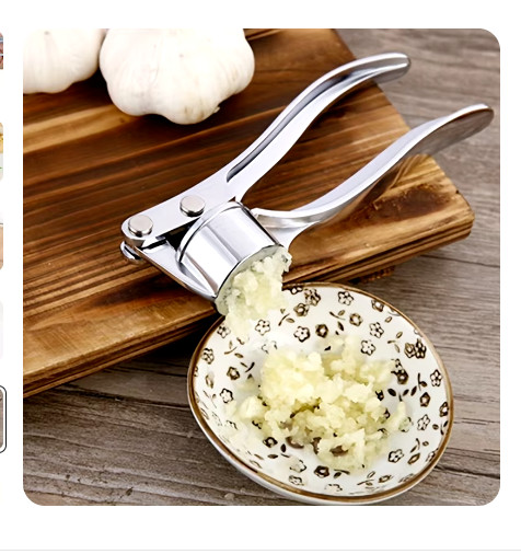 Stainless Steel Garlic Crusher Press Squeezer Mincer Kitchen Tool Squeezer