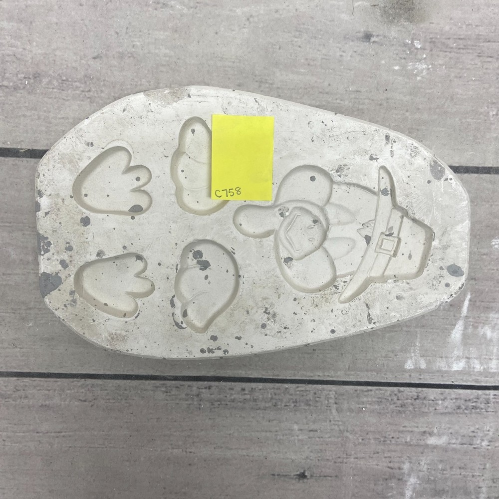 Vintage 1987 Kimple Ceramic Casting Mold Duck Flat #1237