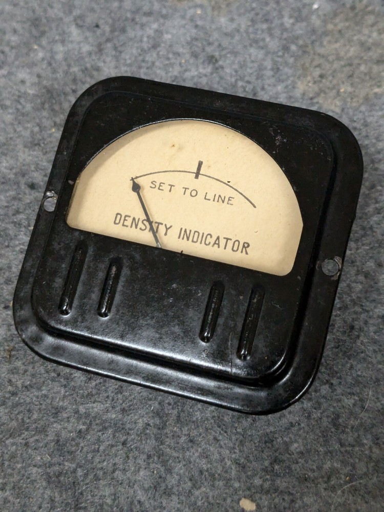 Vintage Density Indicator Panel Guage - Made in USA