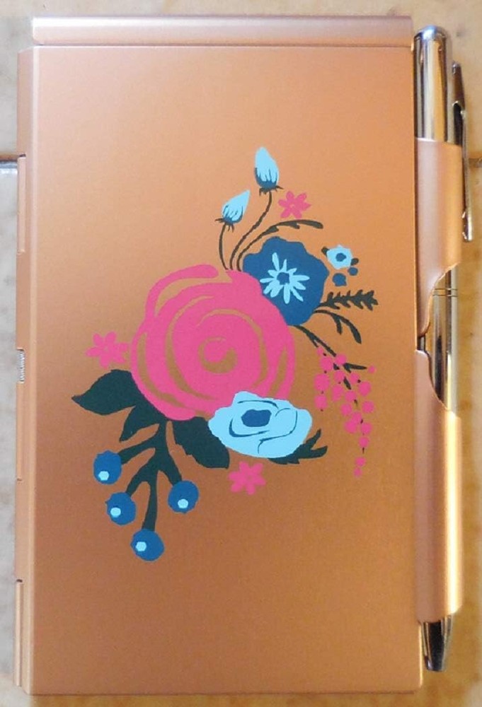 NEW Wellspring Flip Note Sherbet Floral Notepad with Pen