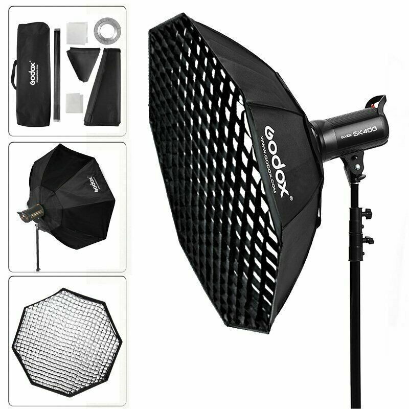 GODOX 95cm Octagon Softbox Bowens Mount with Grid For Studio Flash Light