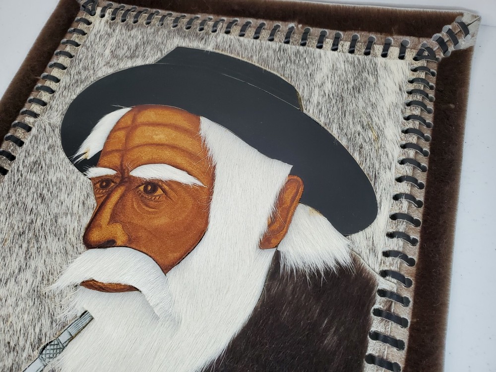 Genuine Ox Hide Artwork Crafts Leather Uruguay Vintage