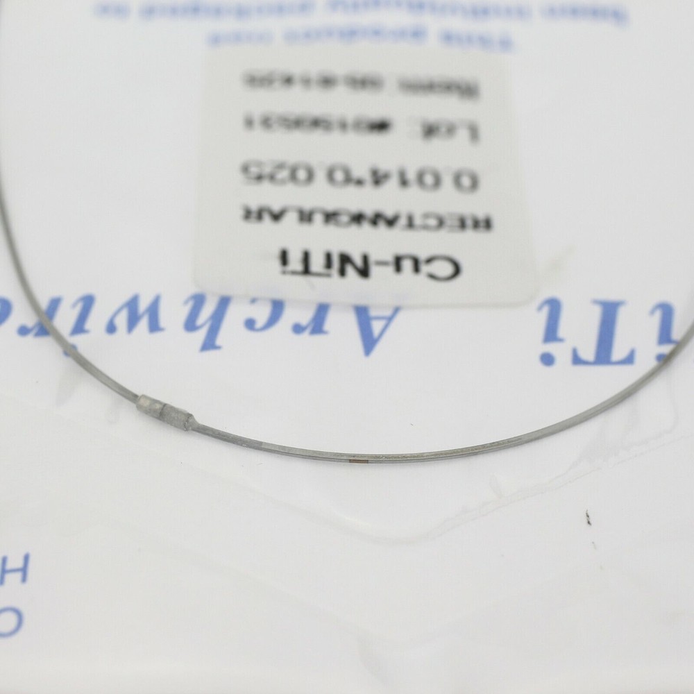 Dental Orthodontic Super Elastic Arch Wire Cu-NiTi Rectangular Stop Preformed