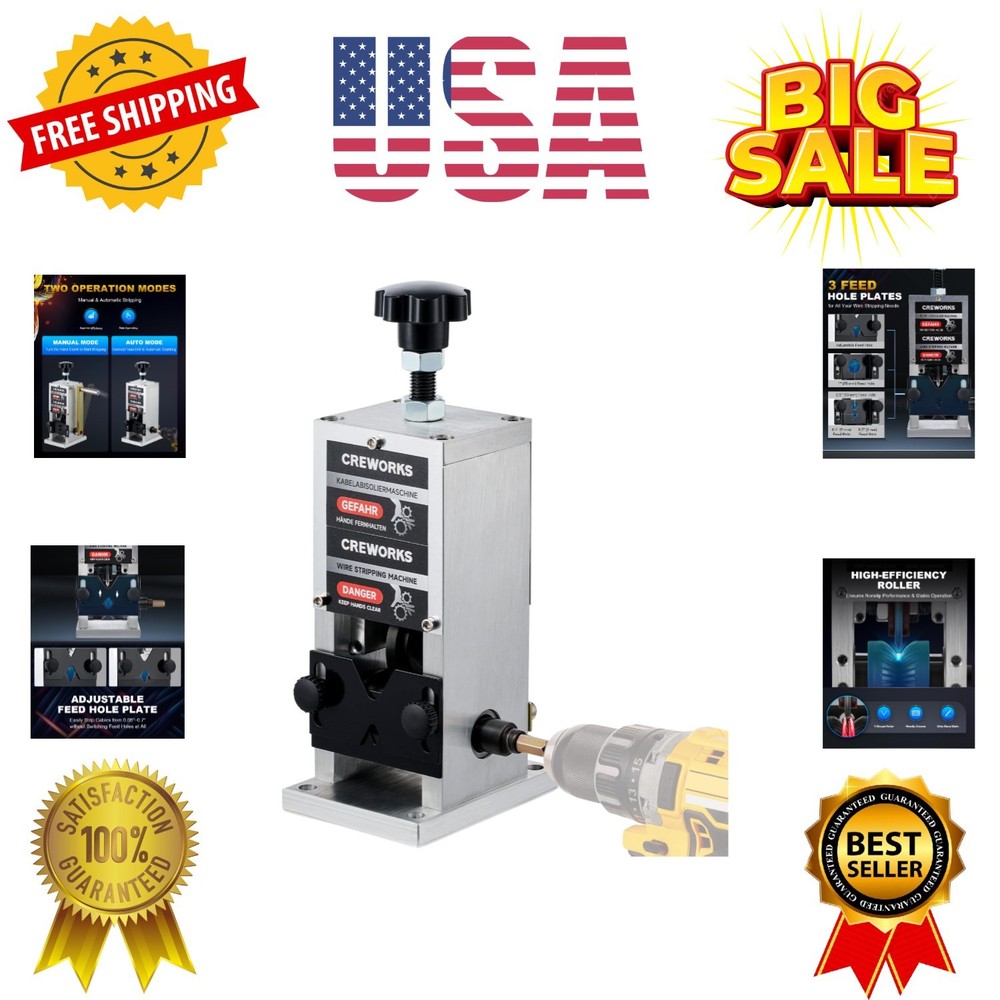 Manual Wire Stripper Machine, 0.06"-1" Wire Stripping Machine, Wire Stripping...