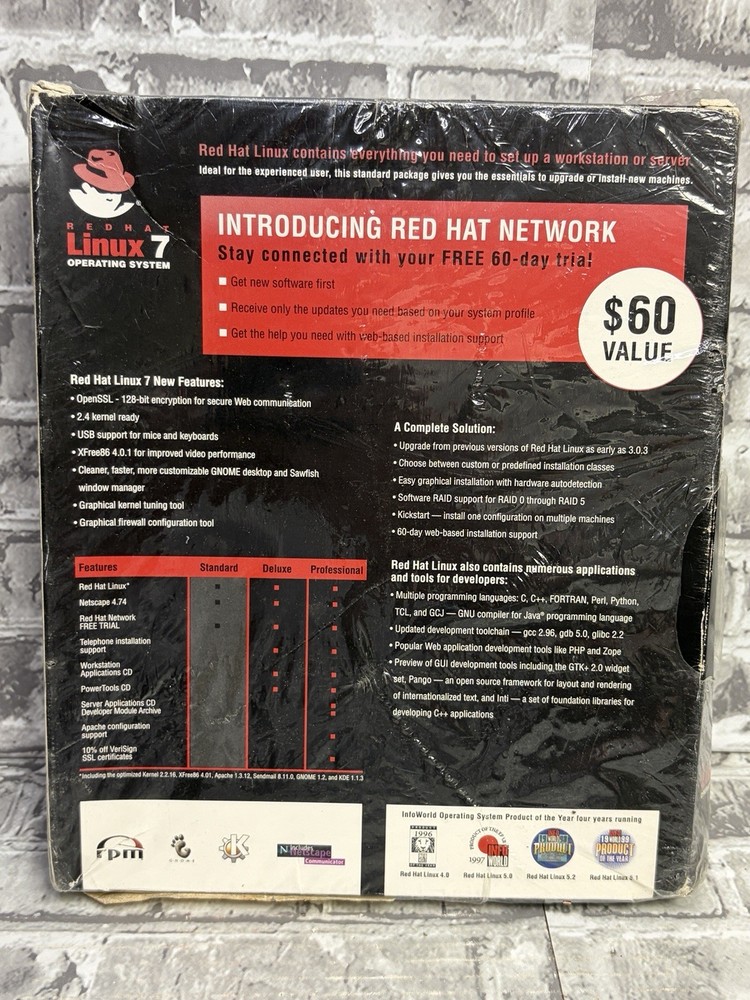 Vintage Red Hat Linux 7 Operating System - New!