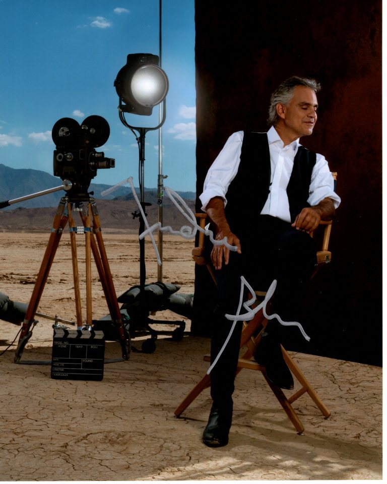 ANDREA BOCELLI Signed Autographed 8x10 Photo