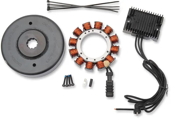 DS 32A Black Charging System Kit Stator Regulator HD Disc Glide 83-84