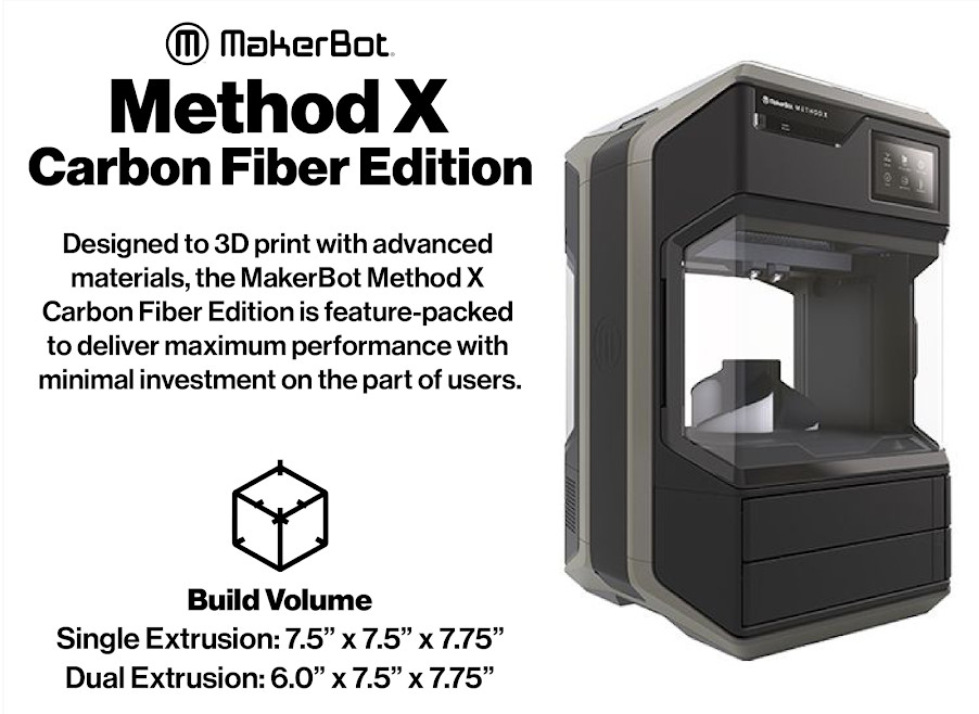 MakerBot Method X - Carbon Fiber Edition 3DPrinter- NEW