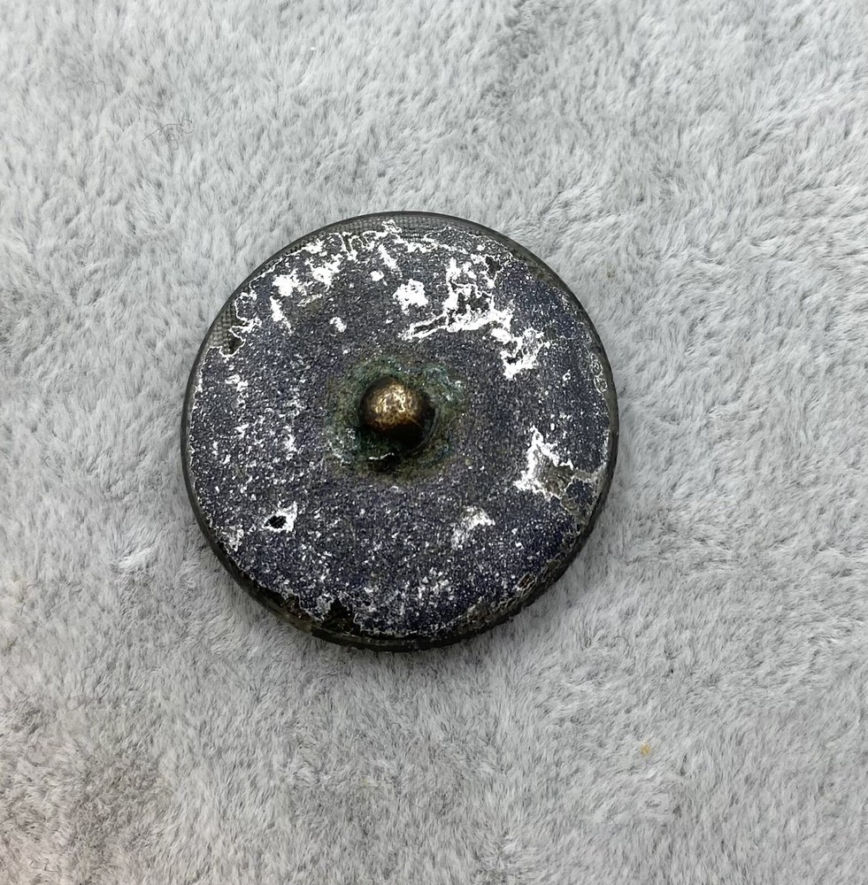 Antique Lacy Glass Button. Floral Design