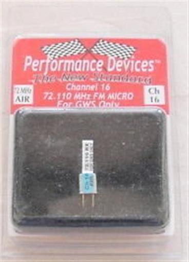 GWS 72Mhz FM Micro Receiver Crystal - Channel 16