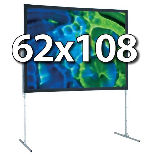 DRAPER 241079CD - UFS 62x108 COMPLETE SCREEN SYSTEM - DUAL PROJECTION - T-LEGS