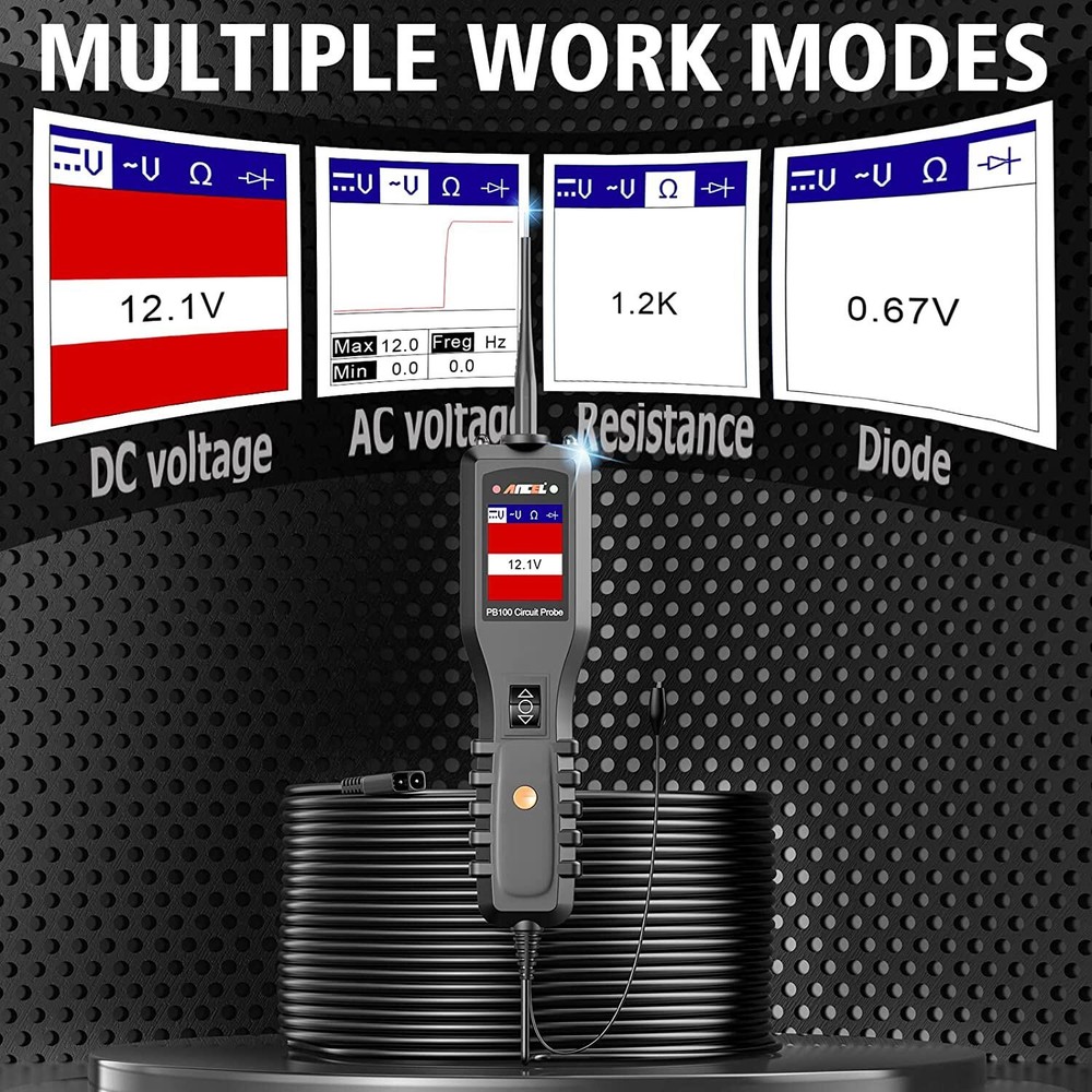 12V 24V Electronic System Multimeter Power Circuit Probe Tester Diagnostic Tool
