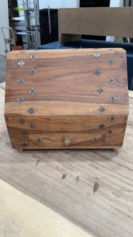 Antique Slope Front Stationary Box