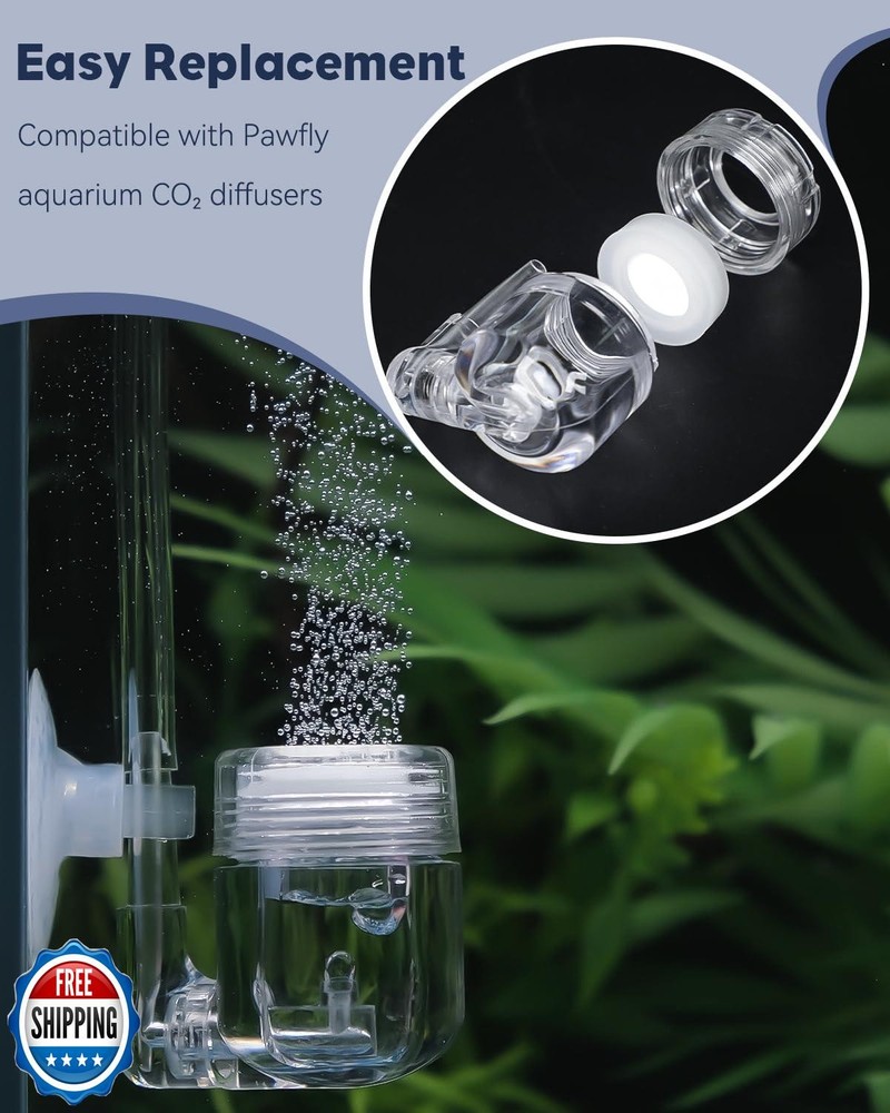 Pawfly Aquarium CO2 Diffuser Replacement Disc, 23 mm Replacement Ceramic Slic