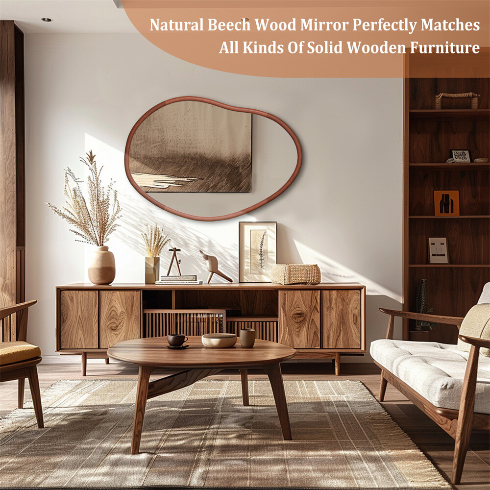 Mid Century Asymmetrical Wall Mirror Organic Mirror Irregular Mirror Home decor