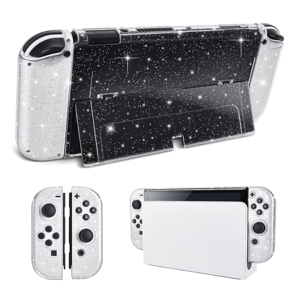 Protective Glitter Case Compatible with Switch OLED Console - Updated Version...