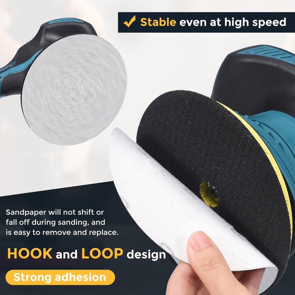 20 Pcs 6 Inch Sanding Disc 1000 Grit Hook and Loop Sandpaper, White
