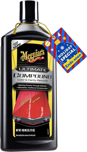 Meguiar’s Ultimate Compound, Pro-Grade Car Scratch Remover for Paint...