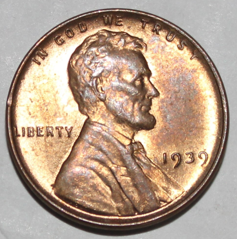 1939 1C RB Lincoln Cent  UNC  7547