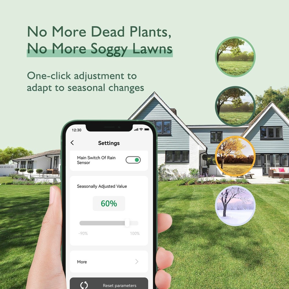Lawn Smart Sprinkler Controller Watering Timer 8 Stations WiFi Irrigation System