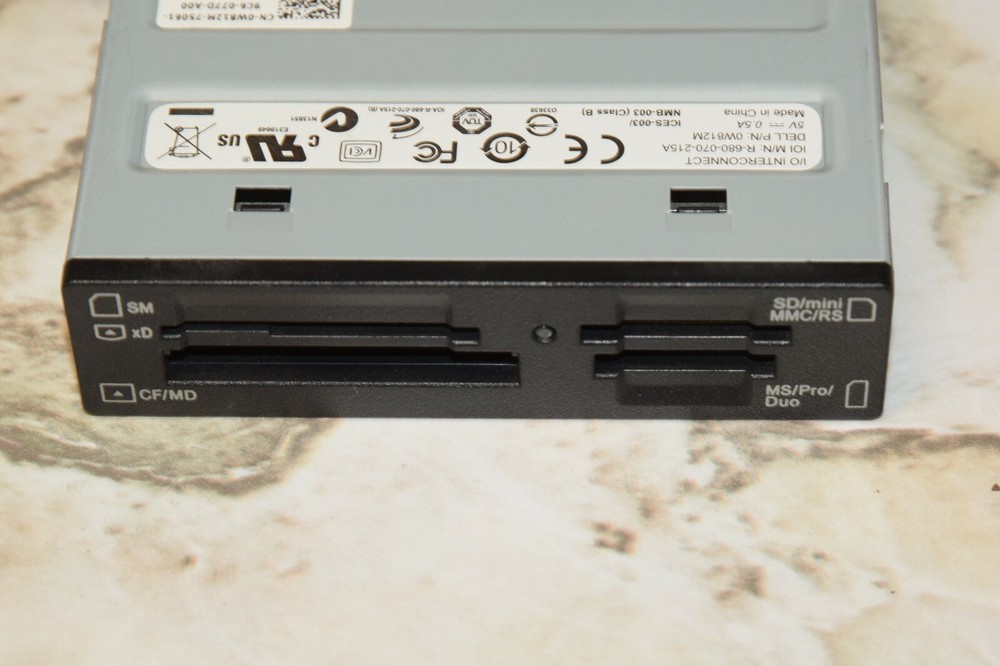 Dell Media Card Reader for 2.5" Desktop Bay w/ Internal USB Header Cable W812M