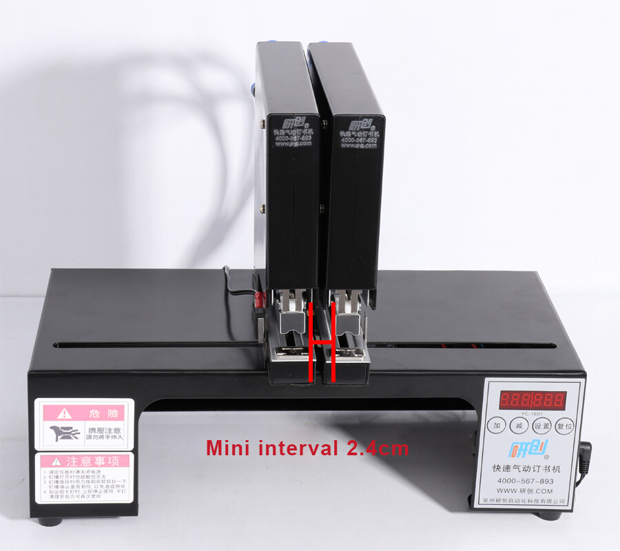 Double-head Intelligent Pneumatic Stapler Blister Packaging Binding Machine 220V