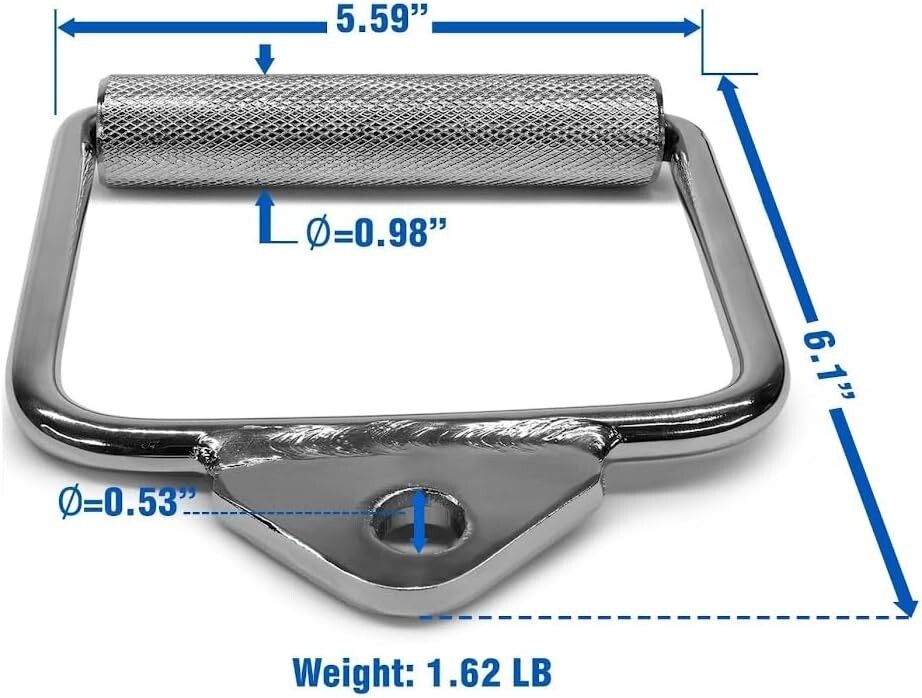 Double D Row Handle Cable Attachment - Elevate Your Workout Up to 880 lbs
