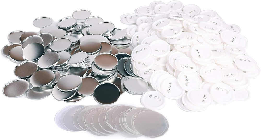 CREWORKS 100 Sets 2.25 Inch/58Mm Blank Button Badge for Button Making Machine, B