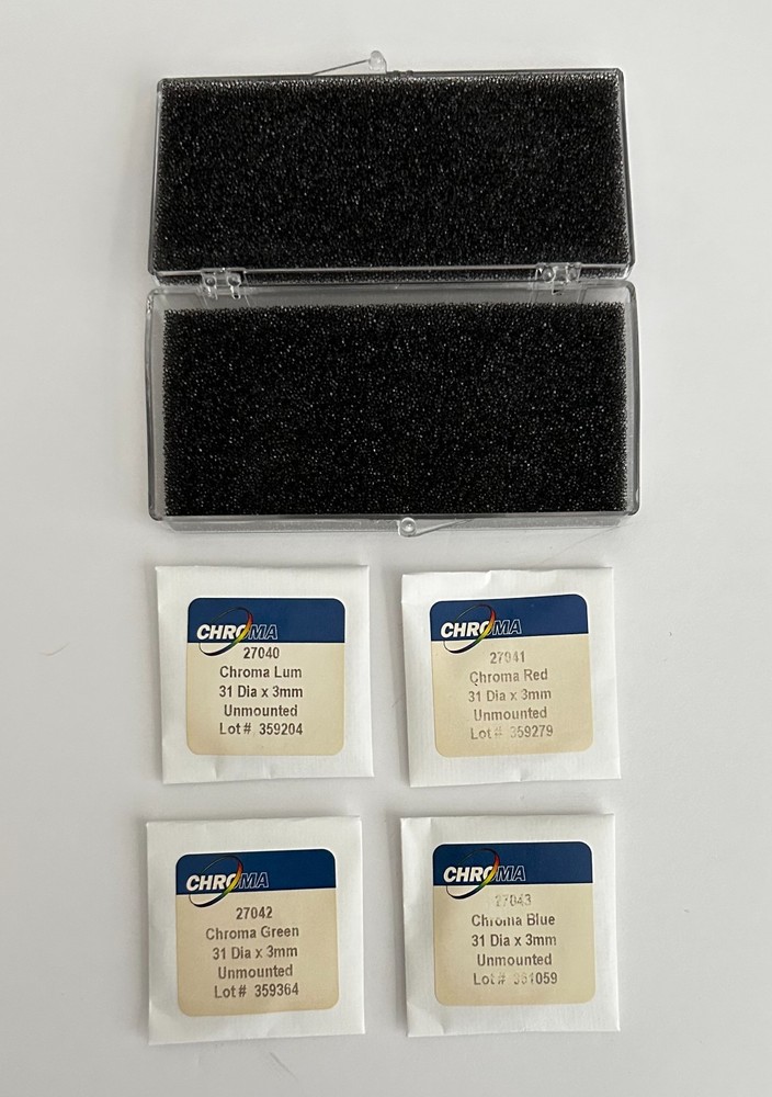 Chroma LRGB Filter Set 31 Dia x 3mm Unmounted CF-LRGB-31