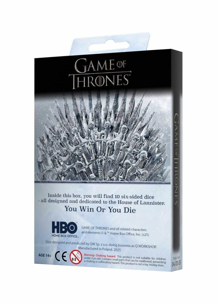 Game of Thrones D6 Dice Set: Lannister