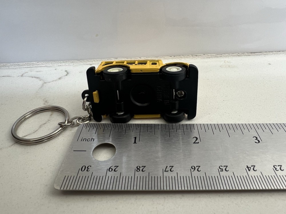 School Bus Light Up Keychain