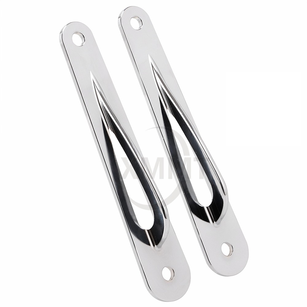 Chrome Front Fork Teardrop Custom Tie-Down Bracket Steel For Harley Road King