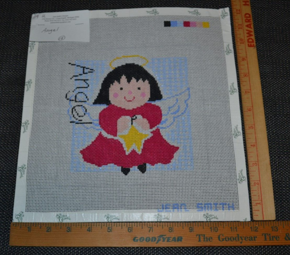 HP needlepoint canvas, Jean Smith, Angel