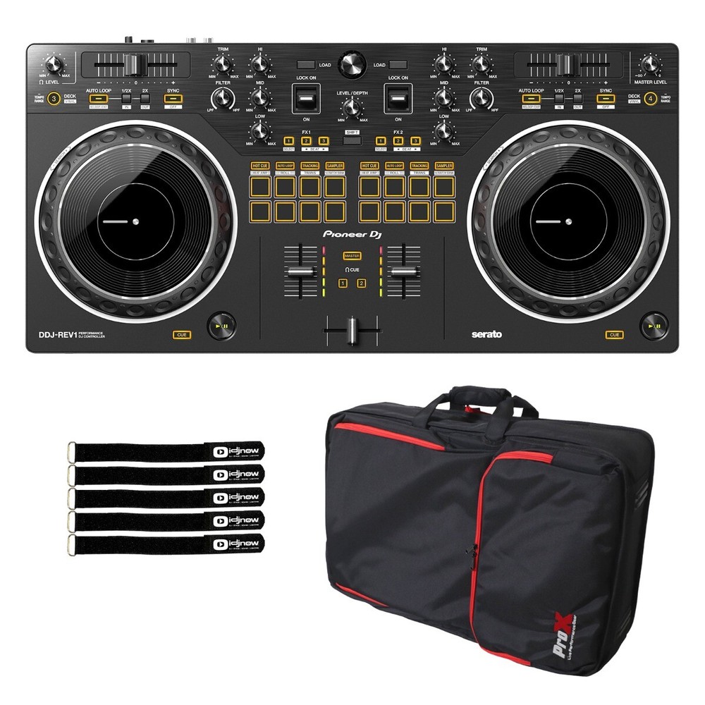 Pioneer DJ DDJ-REV1 Scratch Style Starter 2-Channel Controller with Backpack