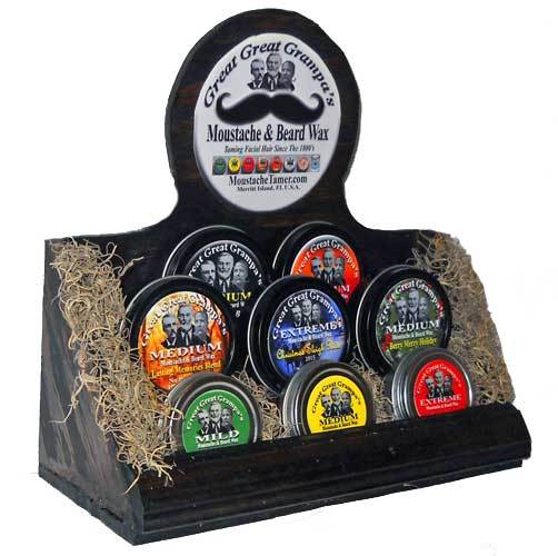 WHITE Mustache & Beard Wax - "Snow-white" Blend - Mild, Medium or Stiff hold