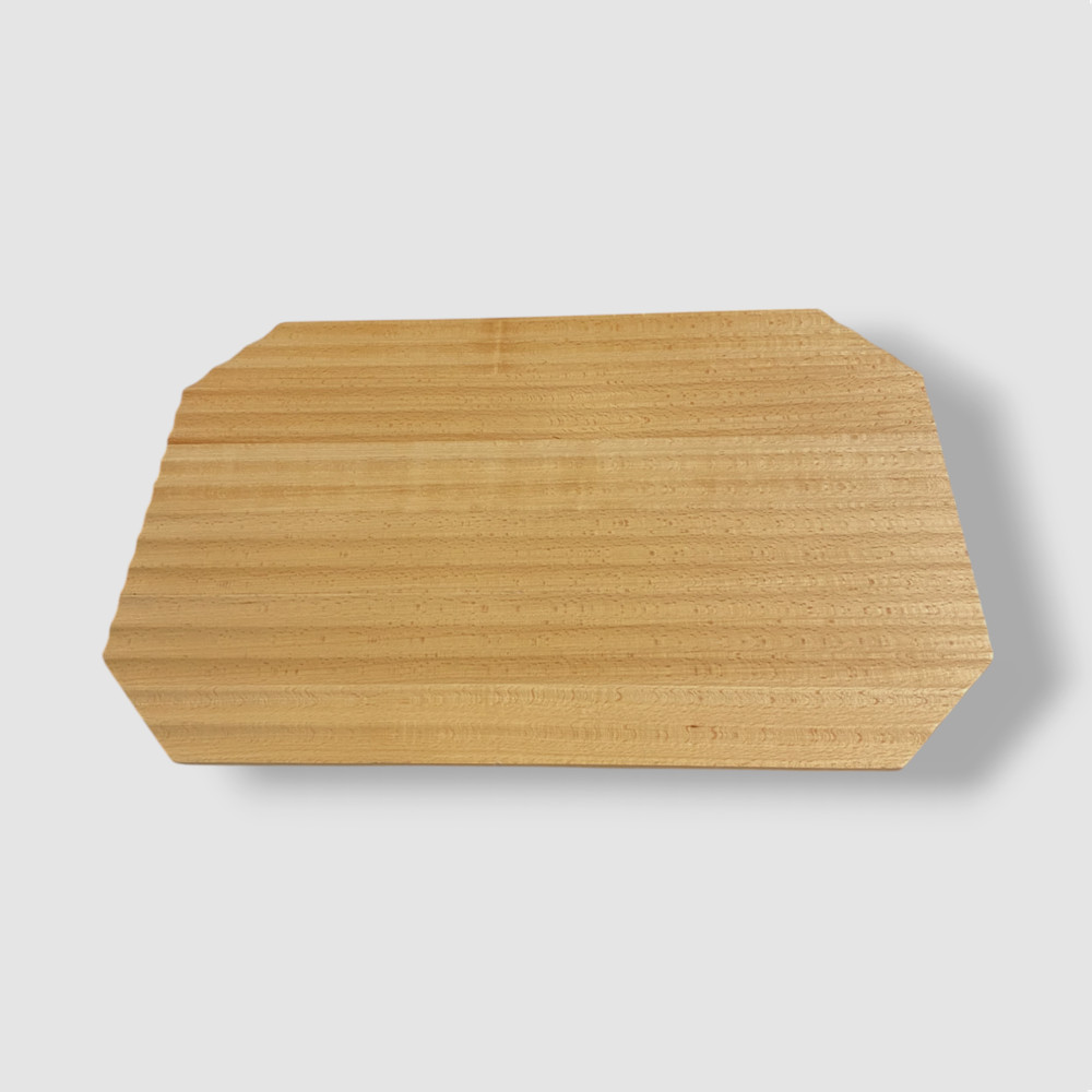 Hotel Collection Beige Tan Fluted Wood Serve Board 1pc