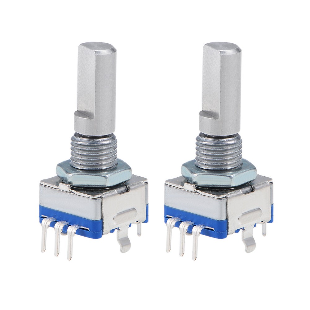 360 Degree Rotary Encoder Code Switch EC11 7 Pins 20mm D-Shaft 2pcs