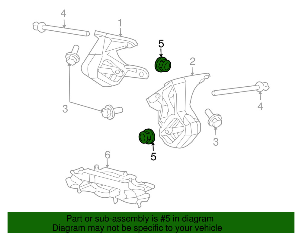 Genuine Mitsubishi Front Insulator Nut 06508689AA
