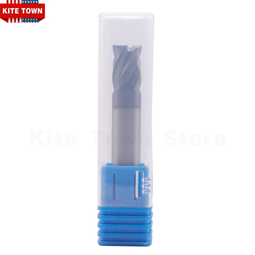 5Pcs 4Flute 3/8" x 9/16" x 2-1/2" Double End Solid Carbide End Mill AlTiN Coated