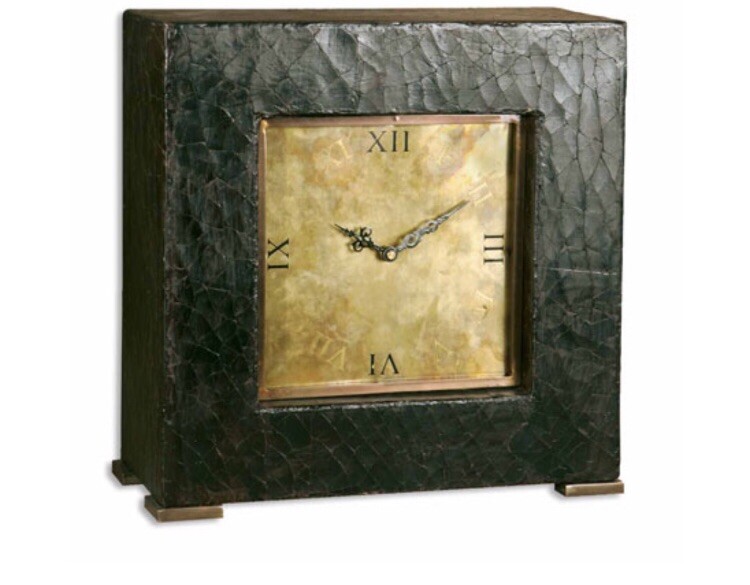 Uttermost 06704 Jamil Collection 15" x 15" Table or Mantle Clock