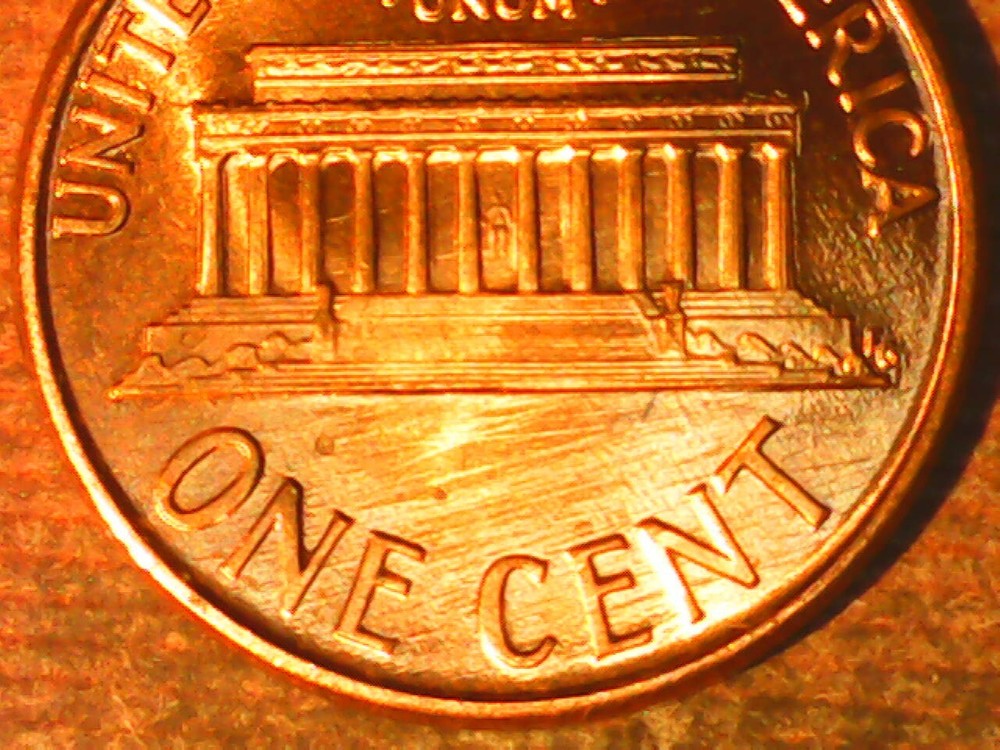 1990 Penny Die Crack Reverse