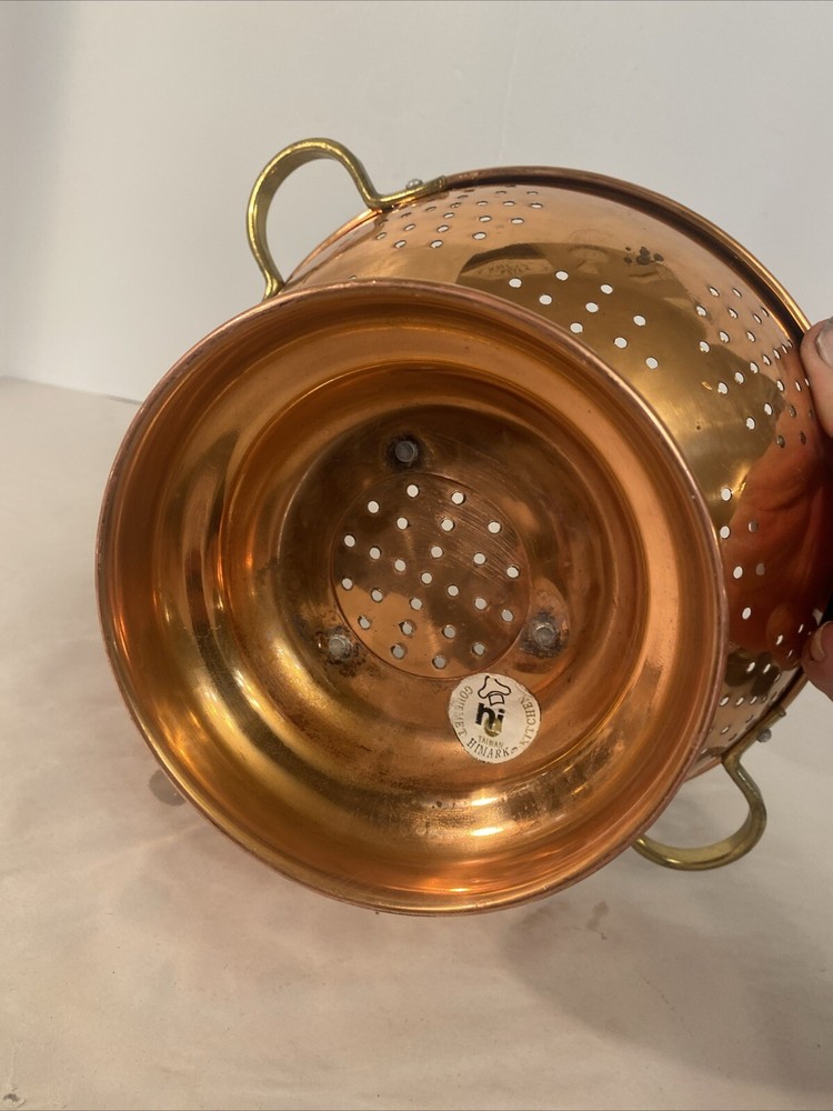 Himark Taiwan copper plated colander brass handles