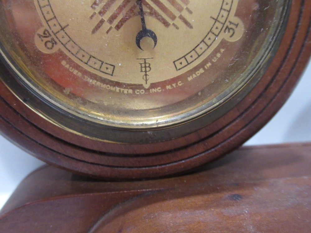 Bauer Thermometer Co. Vintage Temperature Barometer