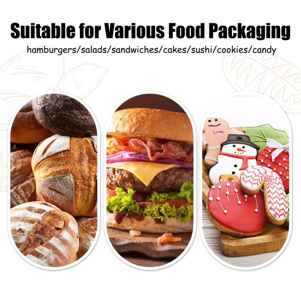 100 Pack Clear Plastic Take Out Container,Square Hinged Food Container,Desser...