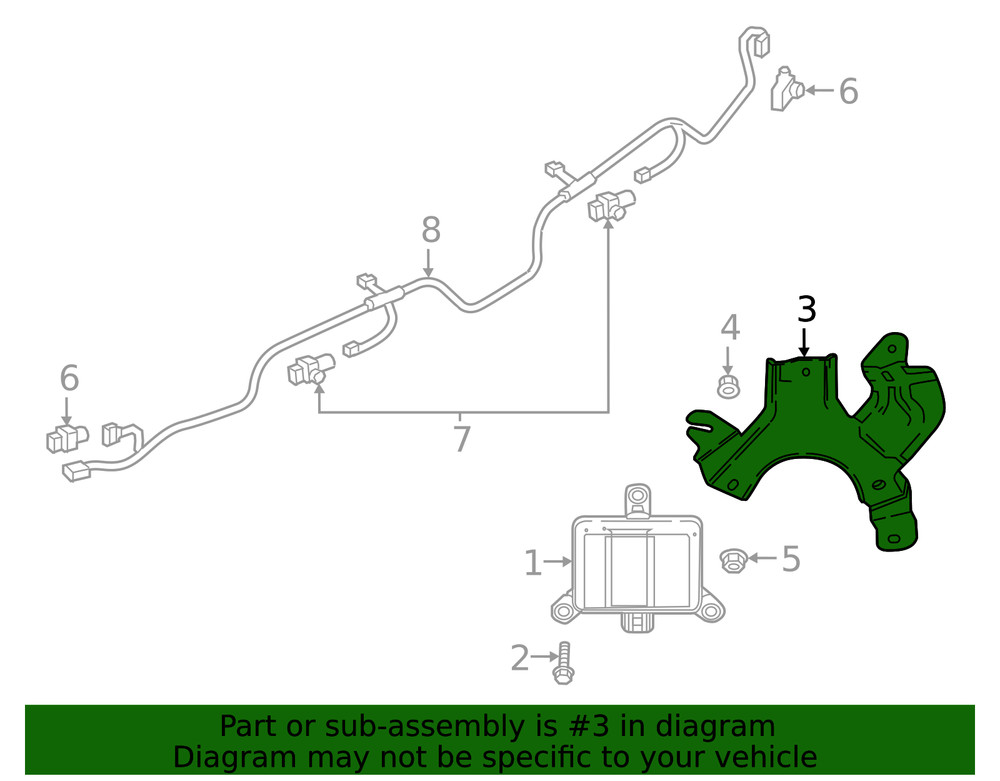 Genuine Mazda Blind Spot Detection System Warning Sensor Bracket K49R-67-ZP1