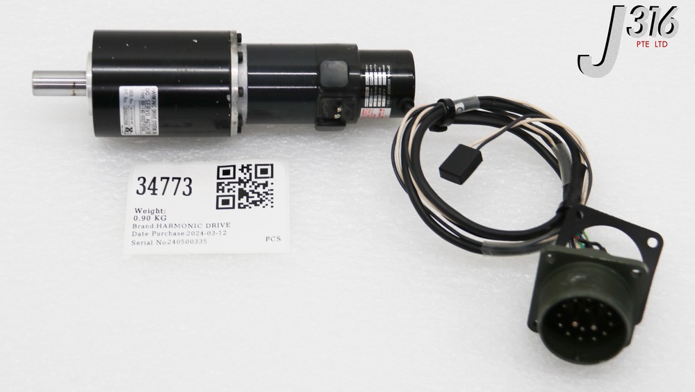 34773 HARMONIC DRIVE DC SERVO ACTUATOR W/ ENCODER ME-02-L RH-14D-6002-E100AL