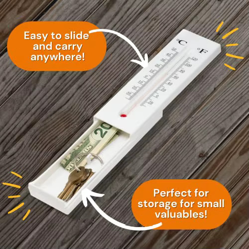 Hidden Compartment Thermometer Secret Dummy Diversion Safe D6